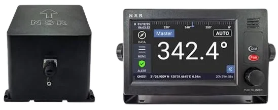 NSR fibre-optic gyro sensor unit with its control and display panel